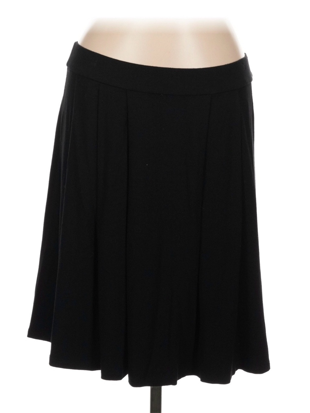 Eileen Fisher Black Knit Circle Skater Skirt EUC Sz Large